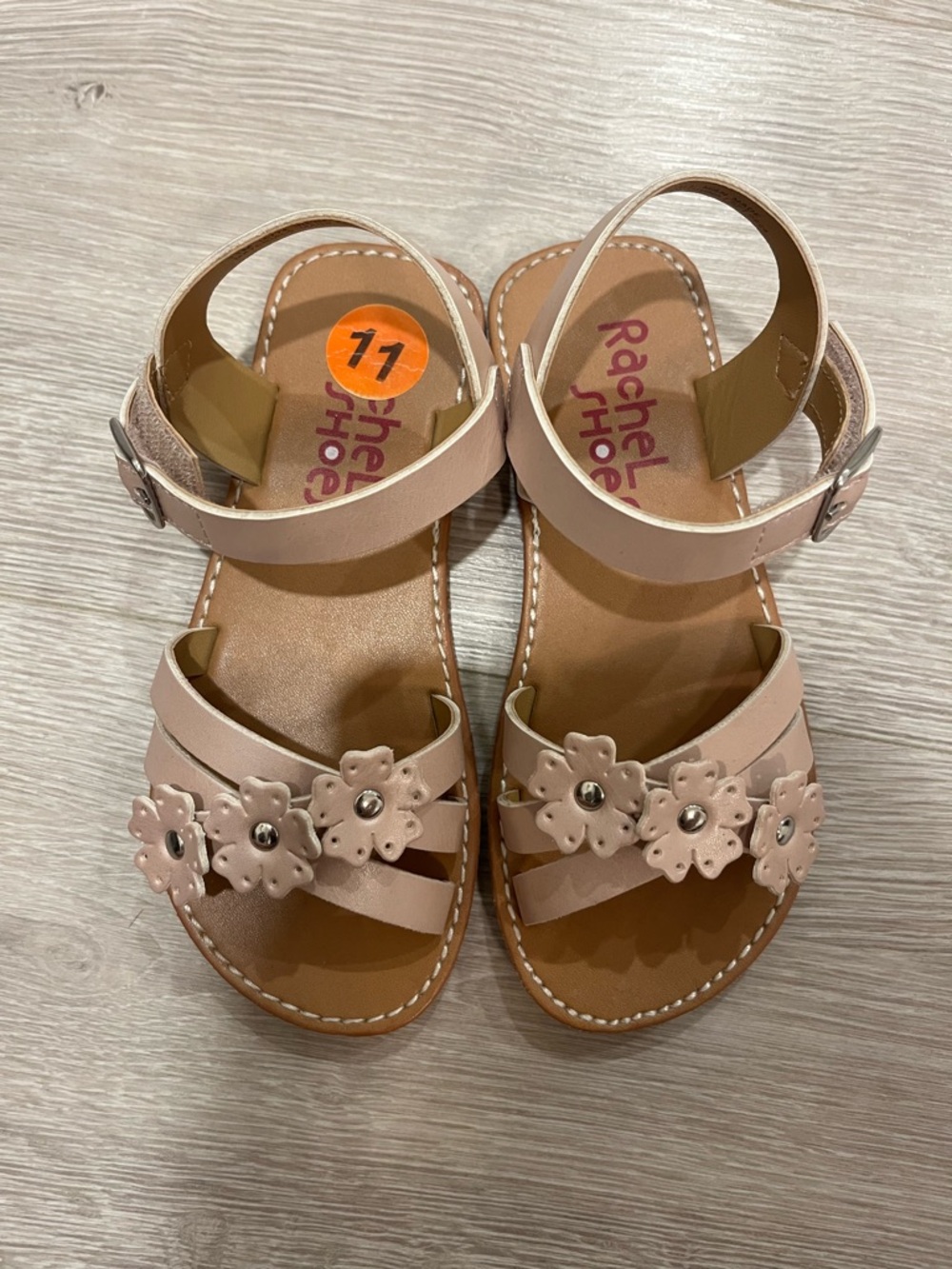 Nude pink toddler girl sandals size 22